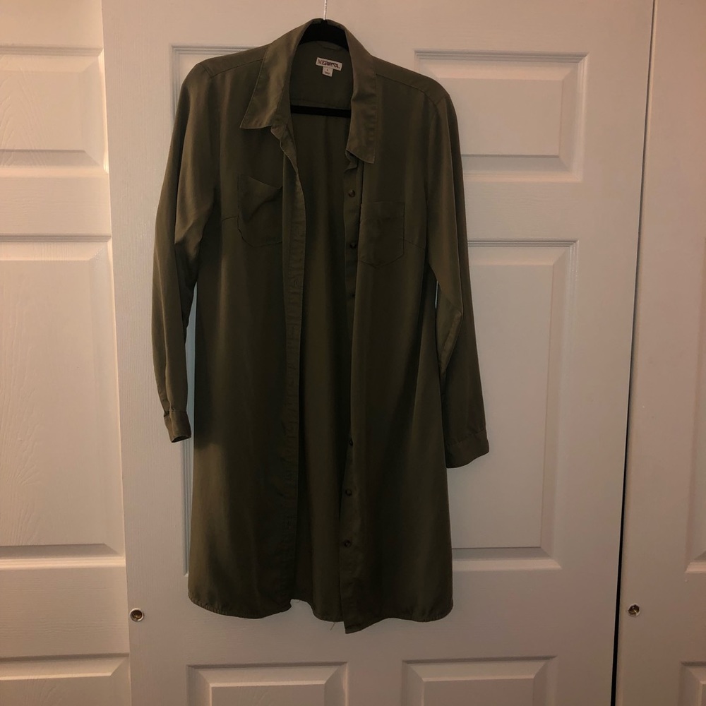 Long Sleeved Button Down Dress